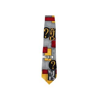 Eagles Wings Mens WWJD Question Mark Silk‎ Tie Religious Neckwear NWT